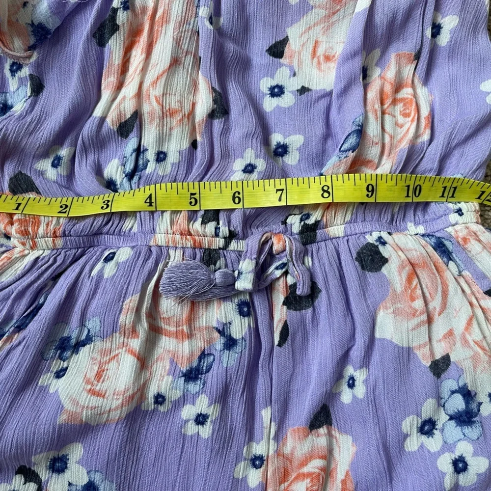 Justice Store Girls Size 12 Purple Flowered Romper